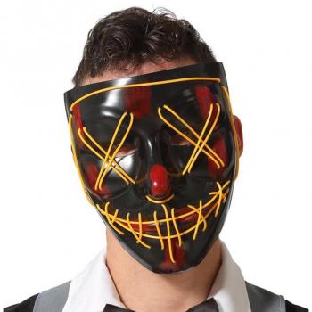Máscara Halloween Luz de PVC con diseño de Asesino y efecto luminoso