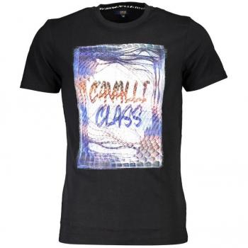 Cavalli Class Black Cotton T-Shirt - XL