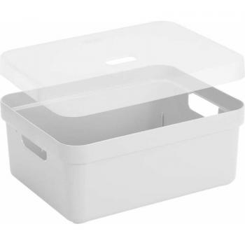 Caja de almacenamiento Sunware Sigma Home 24L con tapa transparente