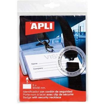 APLI 11743 - Identificador con cordón de seguridad 5 u.
