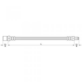 Latiguillo de freno METZGER 4110487 - Manguera de freno flexible y duradera