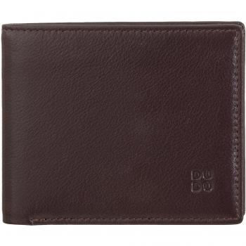 Cartera pequeña de hombre Dudu de piel con monedero, cuero delgado, protección RFID, titular de tarjeta de crédito