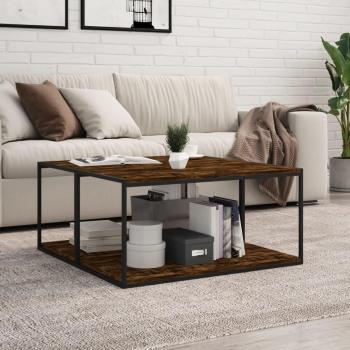 Estantes de pared 4 piezas Smoke Oak 80x40x1,5 cm Madera multicapa