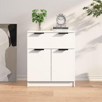 Aparador de madera multicapa blanco 60x30x70 cm