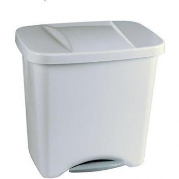Denox 24160.050 Pedalbin Ecológico 50 litros, Blanco, 475x360x480 mm