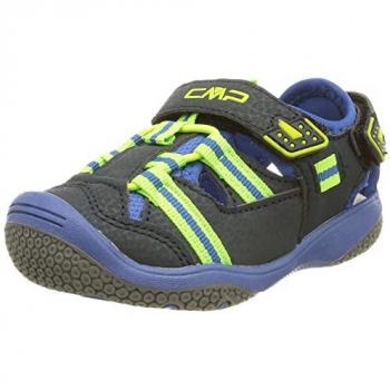 Sandalias CMP Baby Naboo Hiking, Deportivas Unisex para Niños, Color Azul Oscuro-Ácido, Talla 25 EU