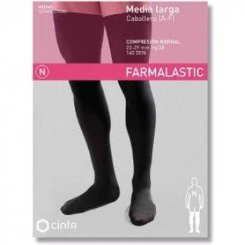 Medias de compresión preventiva largas con blonda para piernas cansadas