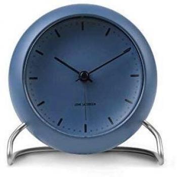 Arne Jacobsen Reloj de mesa de plástico azul 11 cm