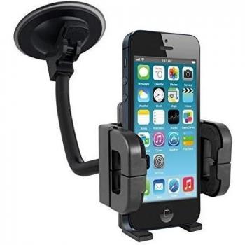 kwmobile Soporte flexible para coche para Apple iPhone SE / 5 / 5S - ¡El móvil encaja perfectamente en el soporte con la carcasa o funda!