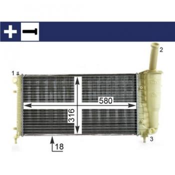 Radiador de refrigeración del motor MAHLE ORIGINAL CR 1994 000S