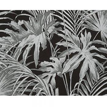 A.S. Création papel pintado Soraya metálico negro 10,05 m x 0,53 m 305886