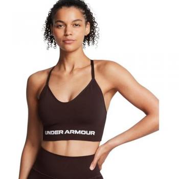 Sujetador deportivo Under Armour Vanish Seamless Low marrón oscuro - XL, soporte bajo, sin costuras, para mujer
