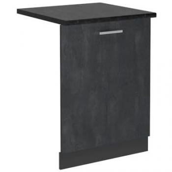 Panel frontal de lavavajillas R-Line, Hormigón negro/Antracita, 60 cm, Accesorio para lavavajillas