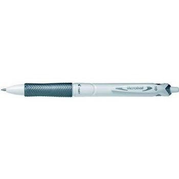 Pilot Acroball PureWhite Bolígrafo Retráctil - Pack de 10 - Recargable, Plástico Reciclado, Punta 1mm, Trazo 0.28mm, Grip Ergon