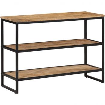 Consola de madera maciza de mango en bruto 100x35x70 cm Marrón