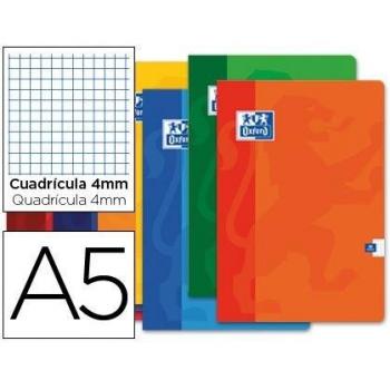 Libreta escolar oxford 48 h din A5 cuadro 4 mm.
