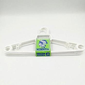 Inde - Perchas plásticos 37x18.5cm, 1 Pack de 14 unidades, Blanco