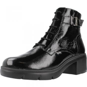 Fluchos F2107 Botas Mujer Negro, Botines de mujer en piel con cremallera, Talla 37