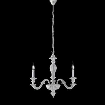 Araña Shabby Chic Leonardo Blanco 3 Luces E14 43x H57 Cm