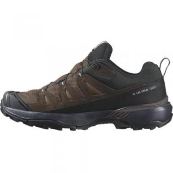 Salomon X Ultra 360 Leather GORE-TEX Zapatilla de trekking para hombre, color marrón, talla 42