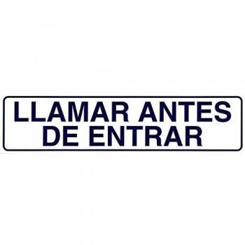 WOLFPACK LINEA PROFESIONAL Rotulo Adhesivo 250x63mm Llamar Antes De Entra, Cranberry