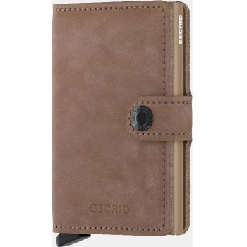 Monedero Mini Wallet Secrid Vintage Taupe con RFID y cuero auténtico