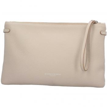Hermy Beige Crossbody Clutch with Detachable Strap
