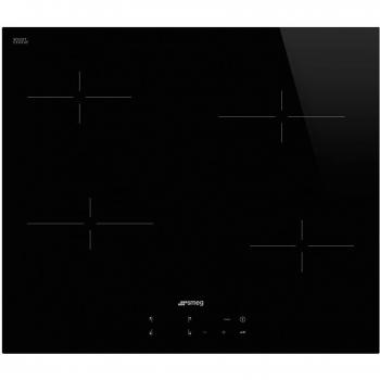 Placa Vitrocerámica Smeg SE264TD1, 4 Zonas de Cocción, 60 cm, Color Negro
