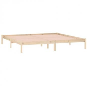vidaXL King Bed Frame without Mattress 193x203 cm Solid Wood Pine