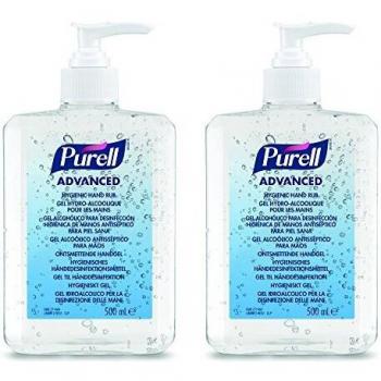 PURELL Desinfectante de manos higiénico avanzado - Frasco bomba de 500 ml - paquete doble