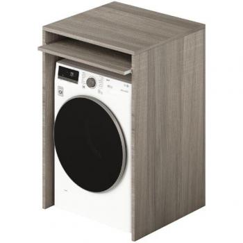 Mueble para lavadora con estante deslizante color Olmo 105x71x65cm