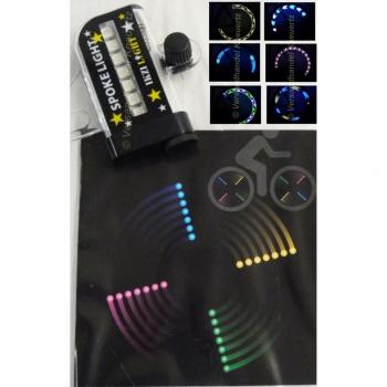 LED Bicicleta radios luces multicolor 30 diferentes efectos Show Iluminación Neumáticos Llantas Luz