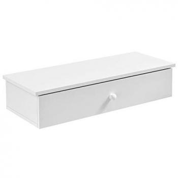 Estante de Pared con Compartimento y Cajón 60 x 24 x 12,6 cm Blanco