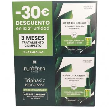 Rene Furterer Triphasic Progressive Tratamiento Anticaída Progresiva Duplo 16 Ampollas