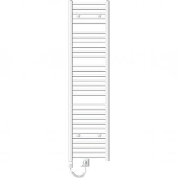 Radiador Toallero Eléctrico LuxeBath 400x1800mm Blanco Curvo 900W con Termostato y Conexión Lateral