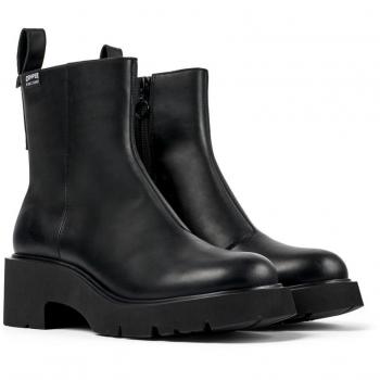Botas de mujer Camper K400725-001 Milah negras en piel con tacón