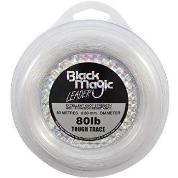 Blackmagic Tough Trace Líder – 80lb, Hombre, Blanco, Talla única