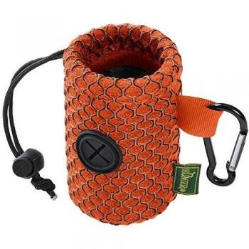 Portabolsas Hunter Naranja con Mosquetón y Diseño de Malla