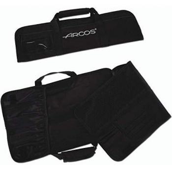 Arcos Bolsas para Cuchillos, Bolsa para Cuchillos con capacidad para 4 piezas, 100% Poliester 460 x 275 mm, Color Negro, CUCHILLOS NO INCLUIDOS