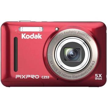 Cámara Digital Kodak Pixpro CZ53 en Rojo - 16MP, Pantalla LCD de 2.7/6.82cm, Zoom Óptico 5x, Angular 28mm, Vídeo HD 720p, USB 2.0