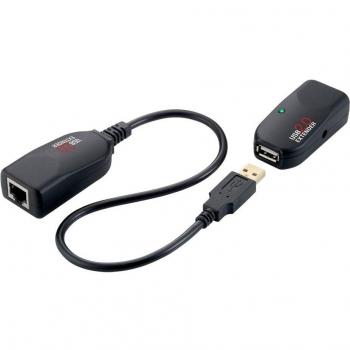 Extensor USB 2.0 por Ethernet LogiLink UA0178 - Hasta 50 m, Conector USB-A a RJ45