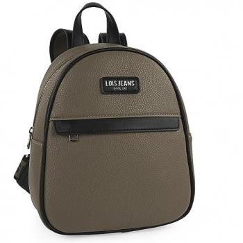Mochila Bolso Casual para Mujer Lois - Mochila Antirrobo Pequeña de Polipiel Taupe 319399