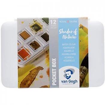 Caja de acuarelas Van Gogh con 12 pastillas de colores naturales
