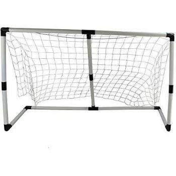 Set Portería de Fútbol 2 en 1 con Balón Inflable y Bomba - Outdoor Toys 56x192x110 cm para Niños Mayores de 4 Años