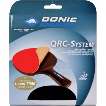 Donic-Schildkröt QRC Level 7000 - Goma de Tenis de Mesa Autoadhesiva, Negro/Rojo, 2.3mm, Tipo de Juego: Attack+