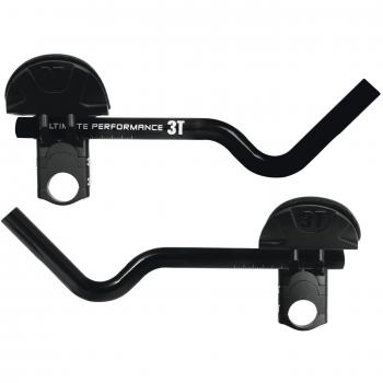 3T Clip-On 'TEAM' Mod.14 SB-verpackt, Armauflagen: Composite, Klemmung Alu 6061, Klemmschrauben: Nirosta, Gewicht 500 g, inkl. Wrist Relief Extensions TEAM Carbon, schwarz