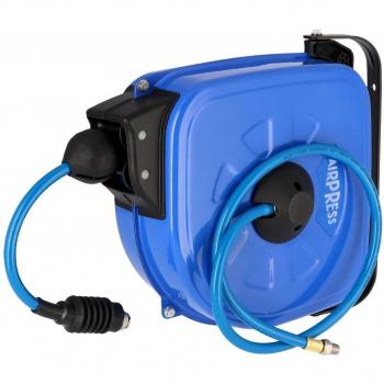 Tubo flexible helicoidal de aire comprimido AIRPRESS 46580, resistente, ligero, con una longitud de 30 metros y un diámetro de 8 mm, ideal para uso en herramientas neumáticas y compresores