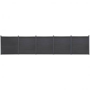 Juego de paneles de valla WPC gris 872x186 cm vidaXL - Paneles de valla, material WPC (composite de madera y plástico), color gris, dimensiones 872x186 cm