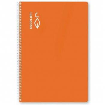 Cuaderno Espiral A5 50 hojas 70 gr pauta 3,5 margen Naranja