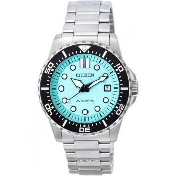 Citizen Urban Mechanical Stainless Steel Aqua Blue Dial Automatic Men's Watch NJ0170-83X 100M